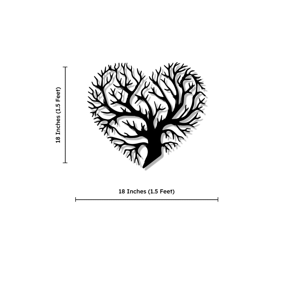 Heart Shape Large Tree Metal Wall Art Decor