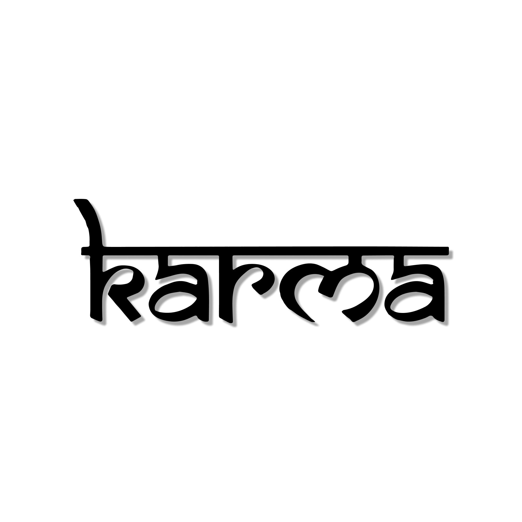 Karma Spiritual Reminder Metal Art Devotion Wall Decor