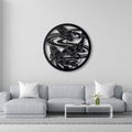Koi Pond Harmony Design Metal Wall Art Decor
