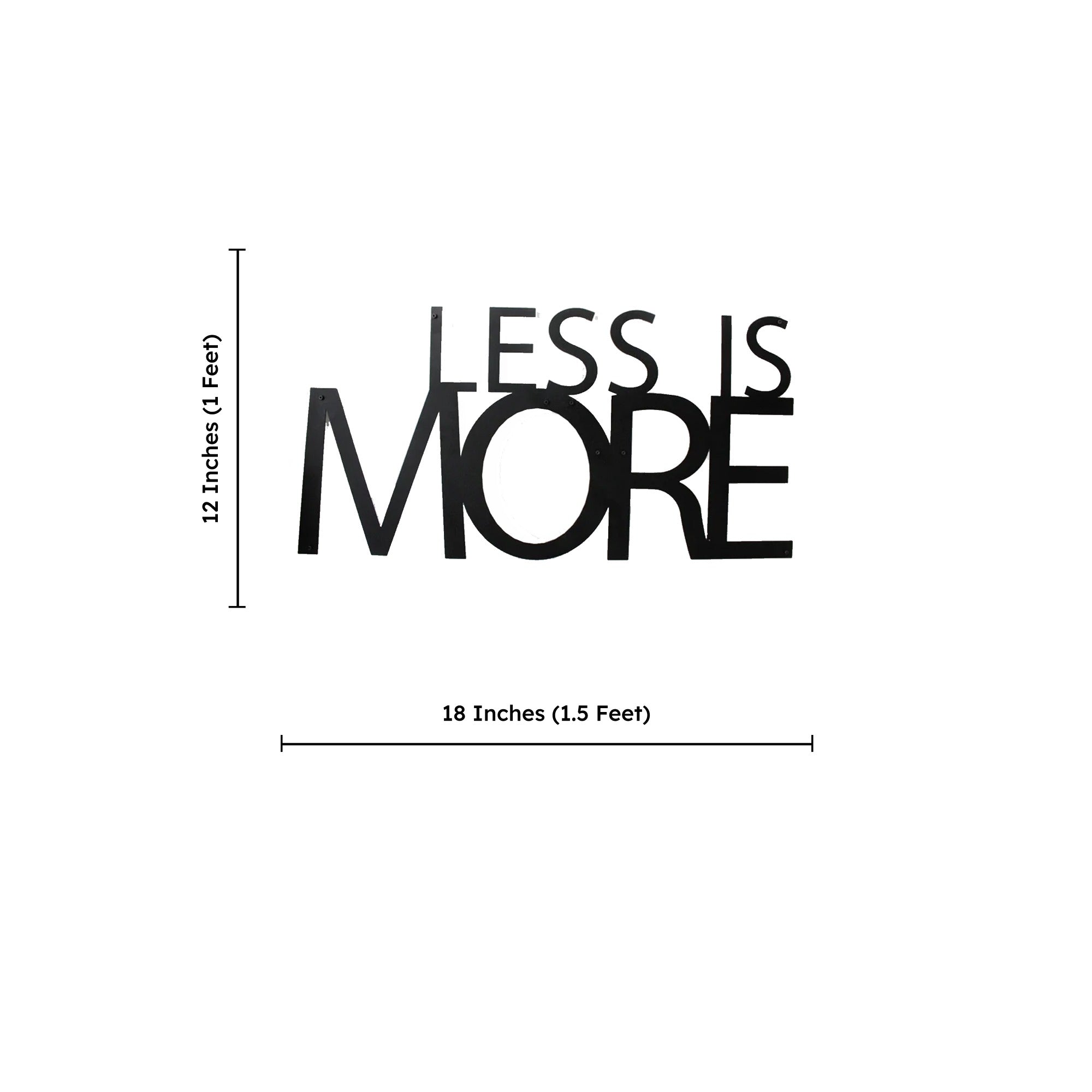 Less Is More Metal Art Office Wall Decor
