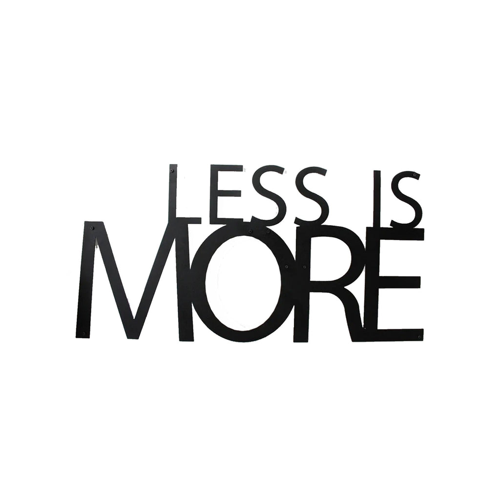 Less Is More Metal Art Office Wall Decor
