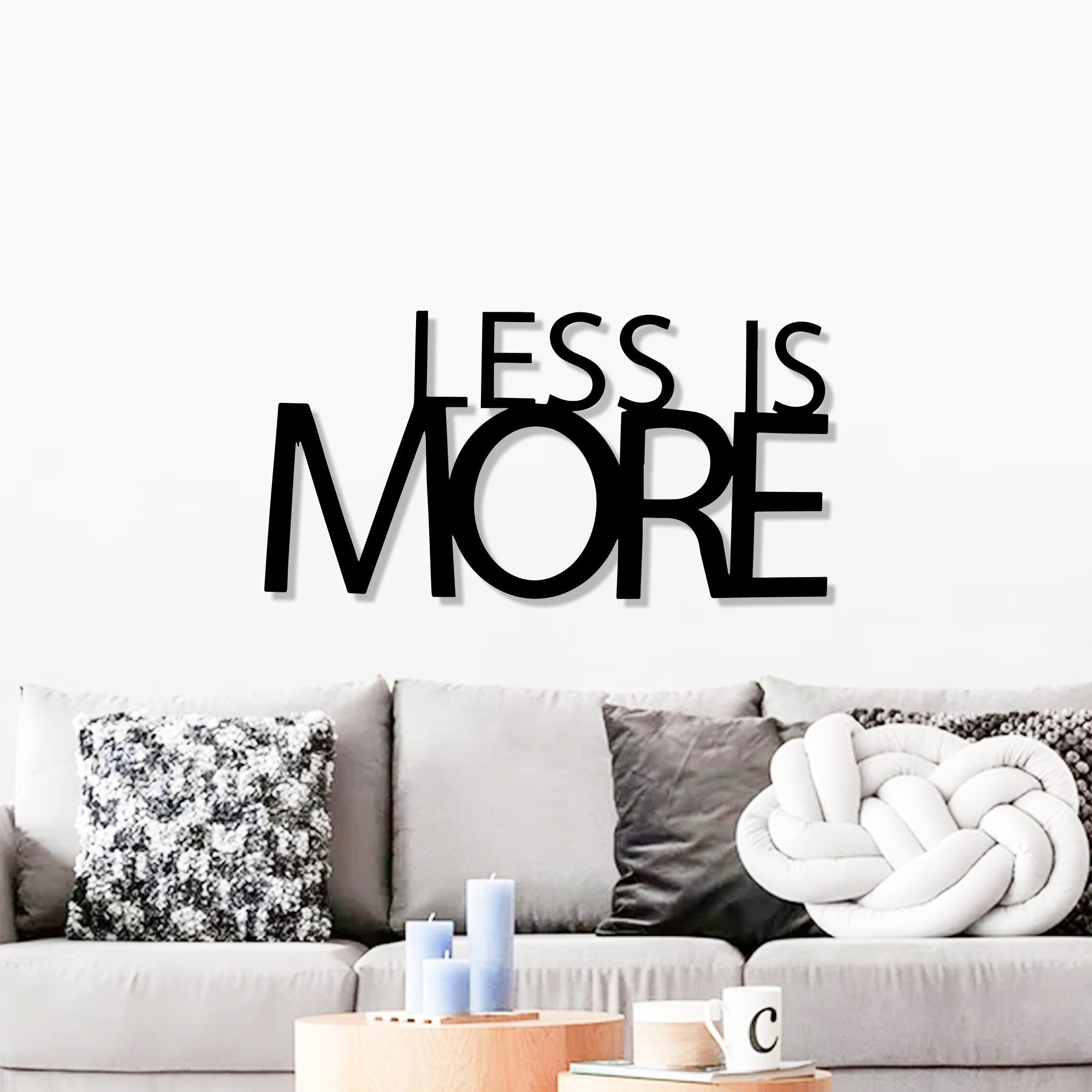 Less Is More Metal Art Office Wall Decor