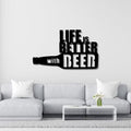 Life is Better with Beer Bottle Metal Art Wall Decor