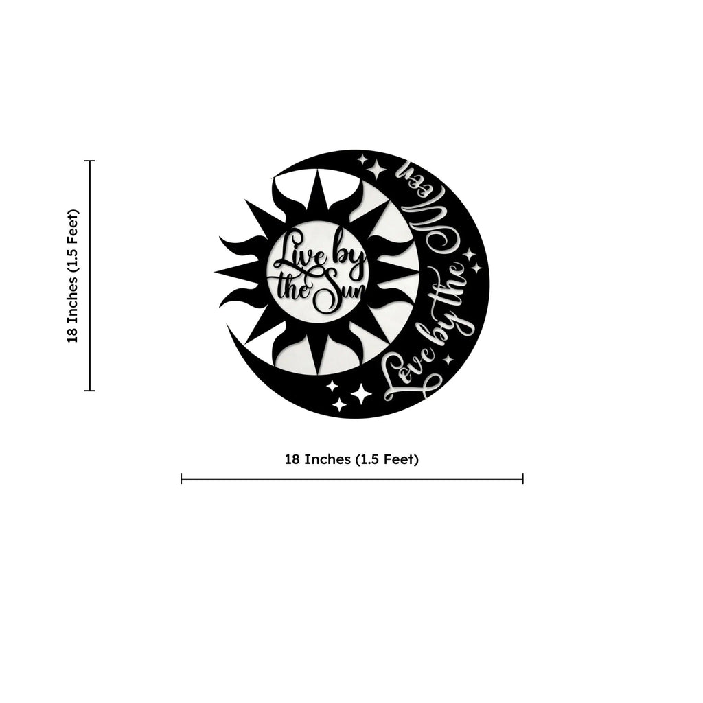 Live by the Sun Love by the Moon Metal Art Wall Decor