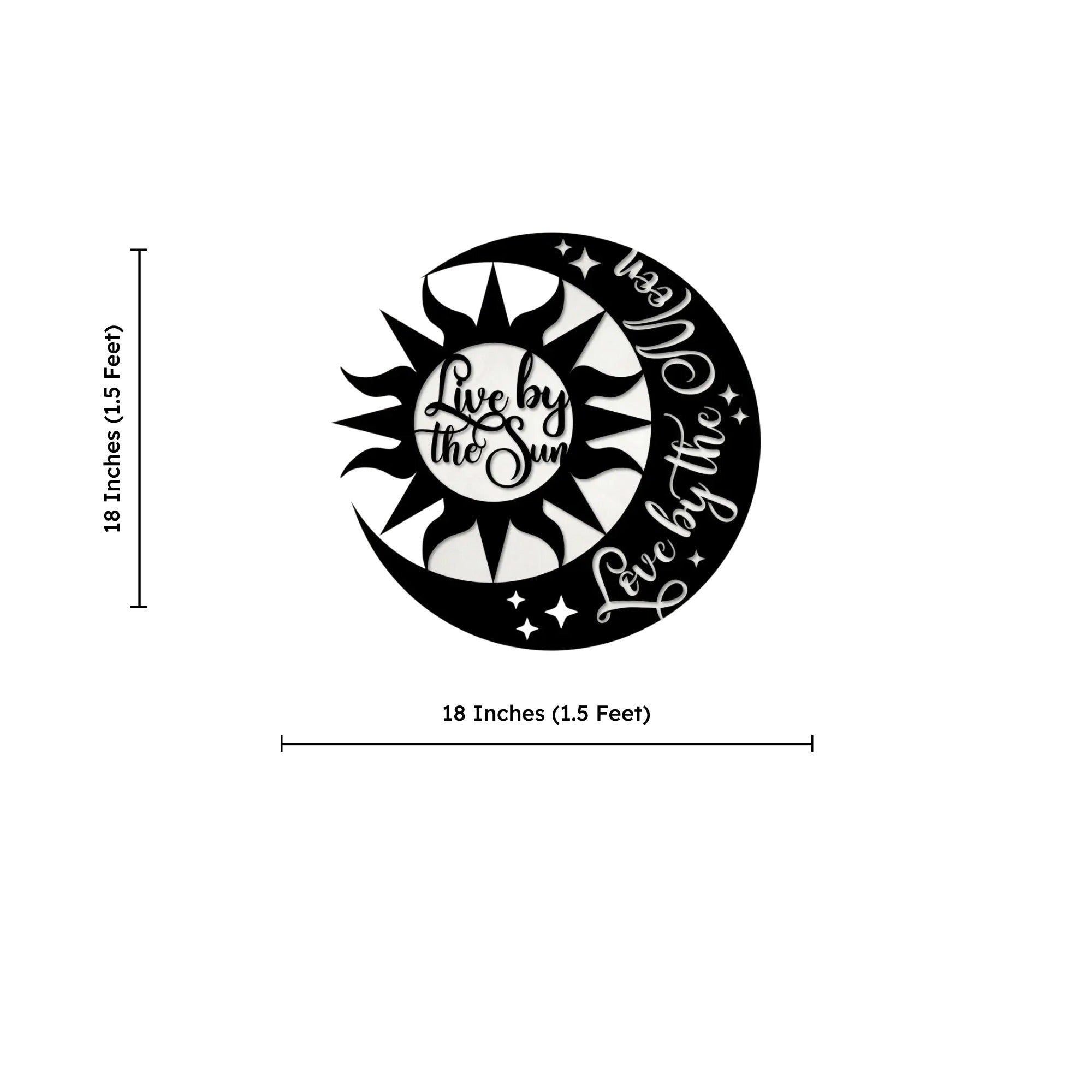 Live by the Sun Love by the Moon Metal Art Wall Decor