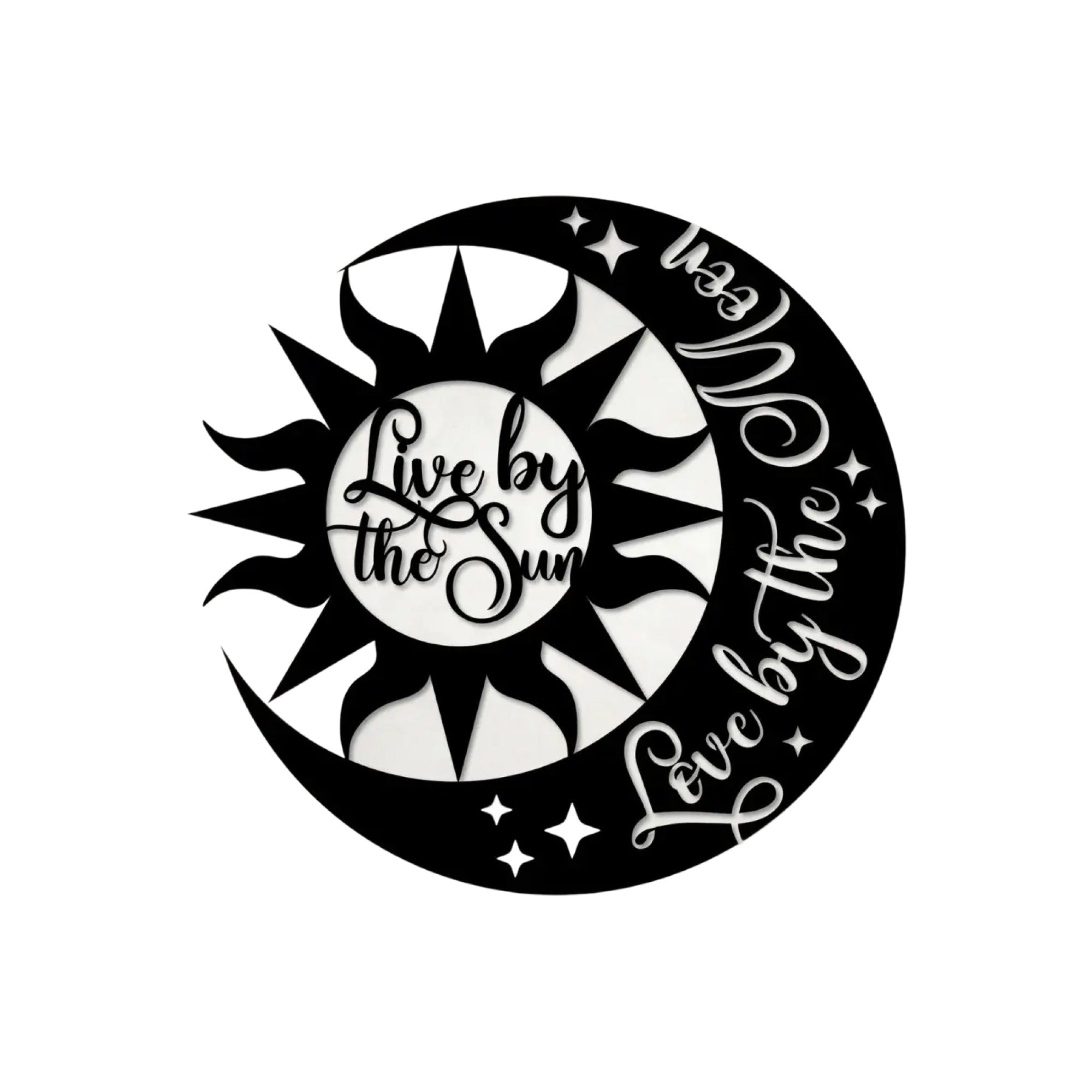 Live by the Sun Love by the Moon Metal Art Wall Decor