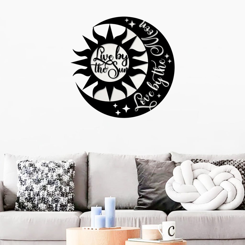 Live by the Sun Love by the Moon Metal Art Wall Decor