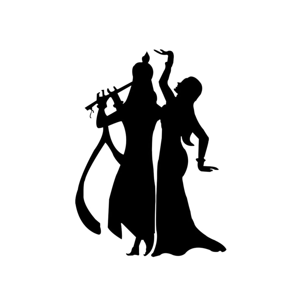 Lord Krishna with Radha Lovely Metal Art Wall Decor