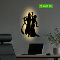 Lord Krishna with Radha Lovely Metal Art Wall Decor