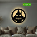 Lord Mahadev Lotus Position Metal Art Devotion Wall Decor