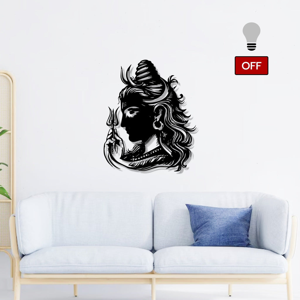 Lord Shiva Modern Art Metal Art Devotion Wall Decor