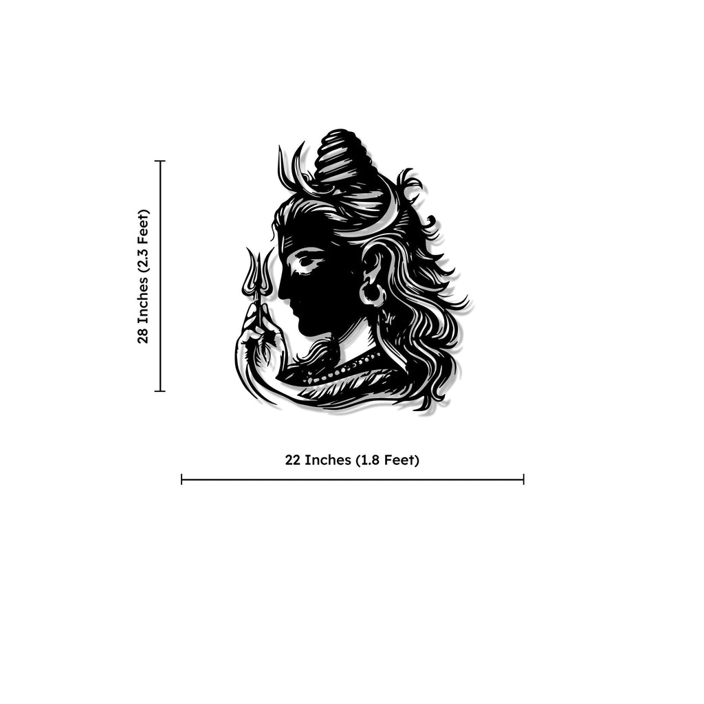 Lord Shiva Modern Art Metal Art Devotion Wall Decor