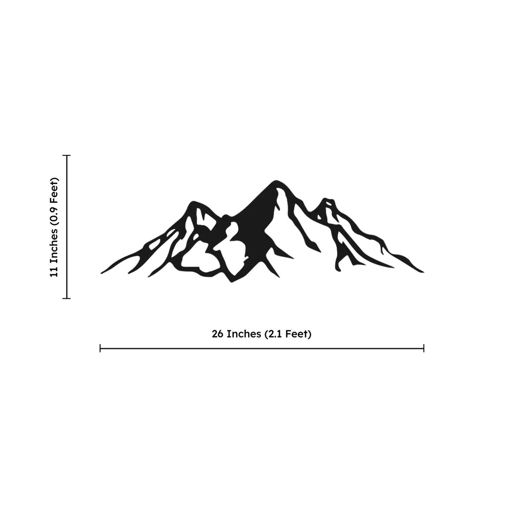 Majestic Snow Mountain Range  Metal Art Wall Decor