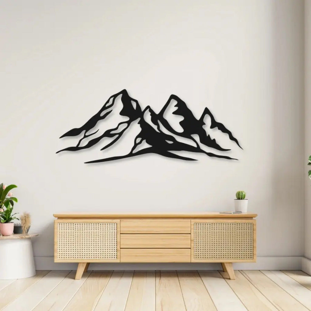 Majestic Snow Mountain Range  Metal Art Wall Decor