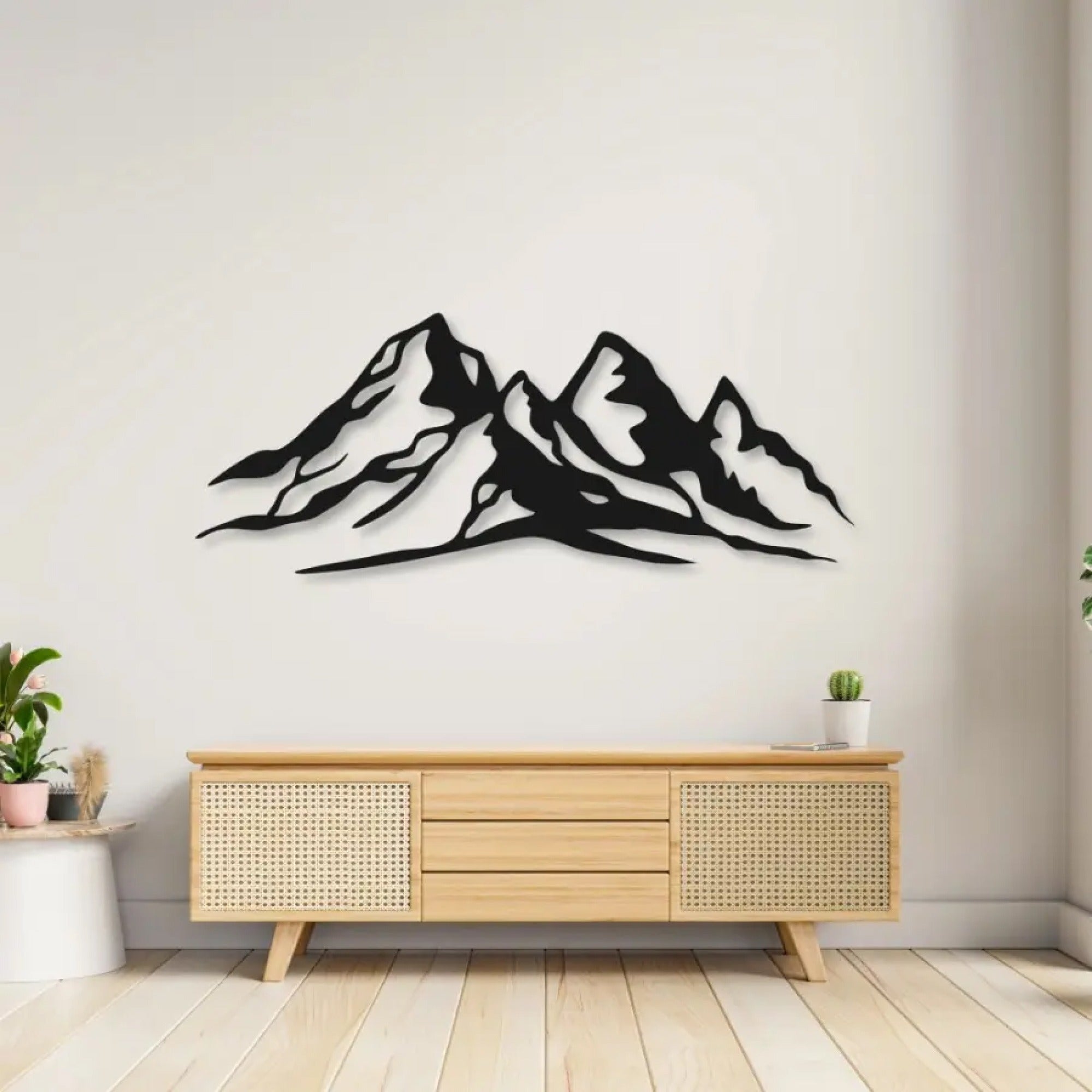 Majestic Snow Mountain Range  Metal Art Wall Decor