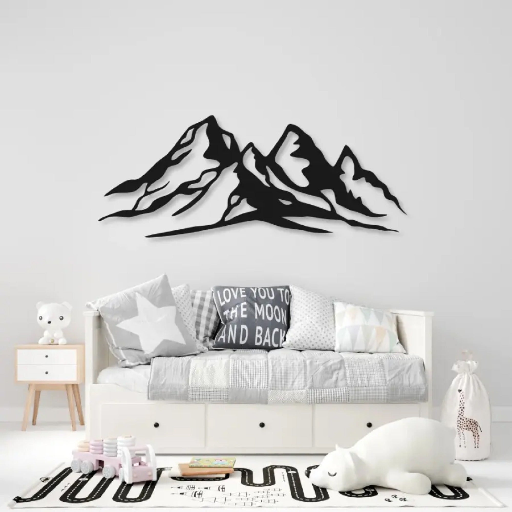 Majestic Snow Mountain Range  Metal Art Wall Decor