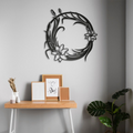 Metal Round Flower Design Wall Metal Art Decor