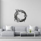 Metal Round Flower Design Wall Metal Art Decor