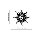 Modern Design Sunburst Silhouette Metal Wall Art Decor