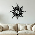Modern Design Sunburst Silhouette Metal Wall Art Decor