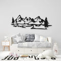 Mountain With Pine Trees Scenery Metal Art Wall Decor