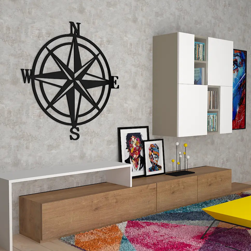Nautical Compass Rose Metal Art Wall Decor