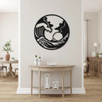 Ocean Waves in Sunset Metal Art Wall Decor
