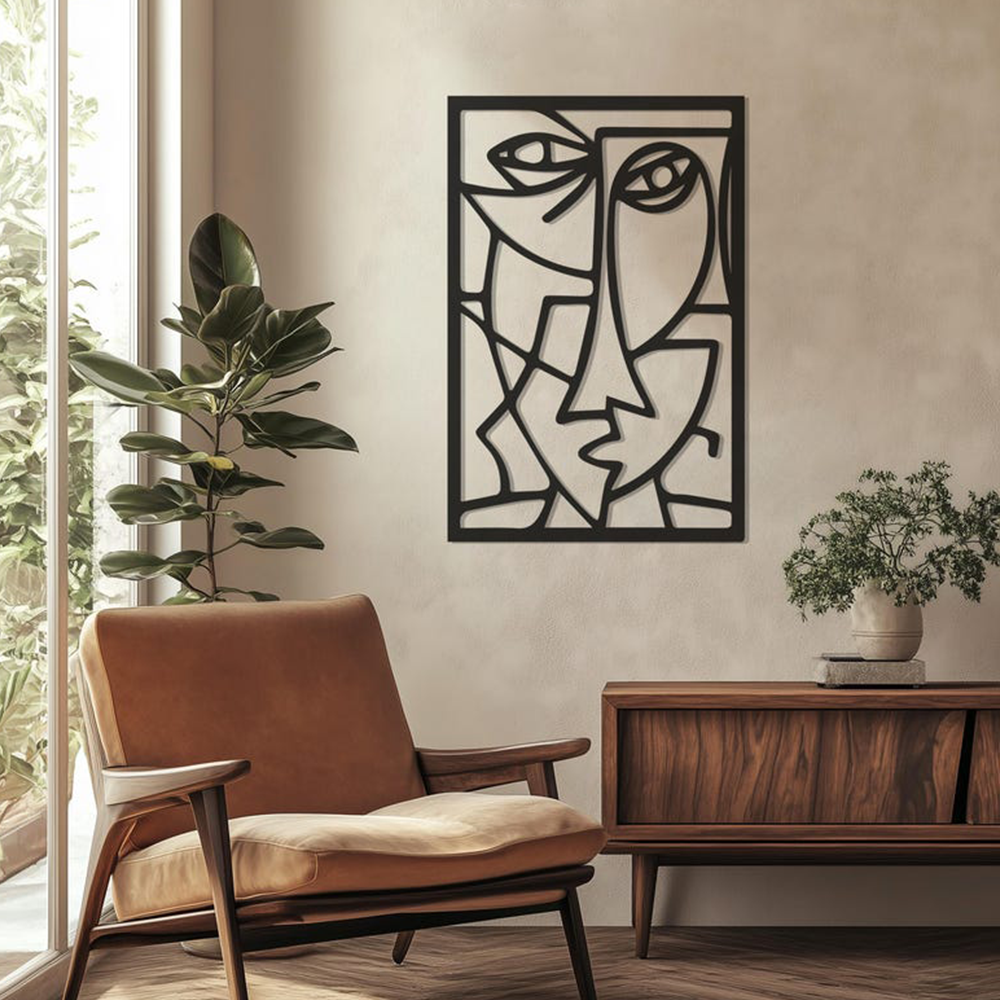 Picasso Faces Metal Wall Art Minimalist Wall Decor