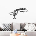 Pouring Wine In the Glass Metal Art Wall Decor