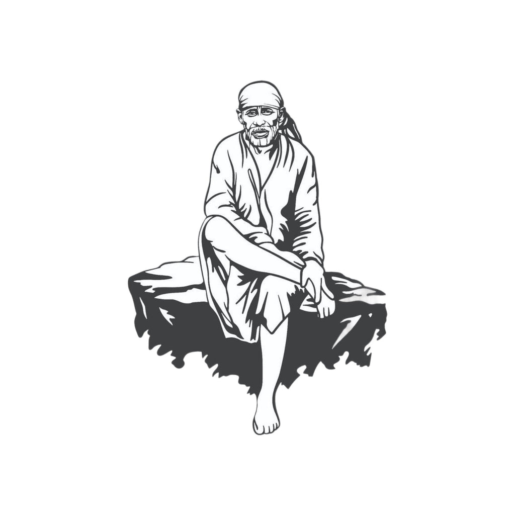 Sai Baba Metal Art Serenity Devotion Wall Decor