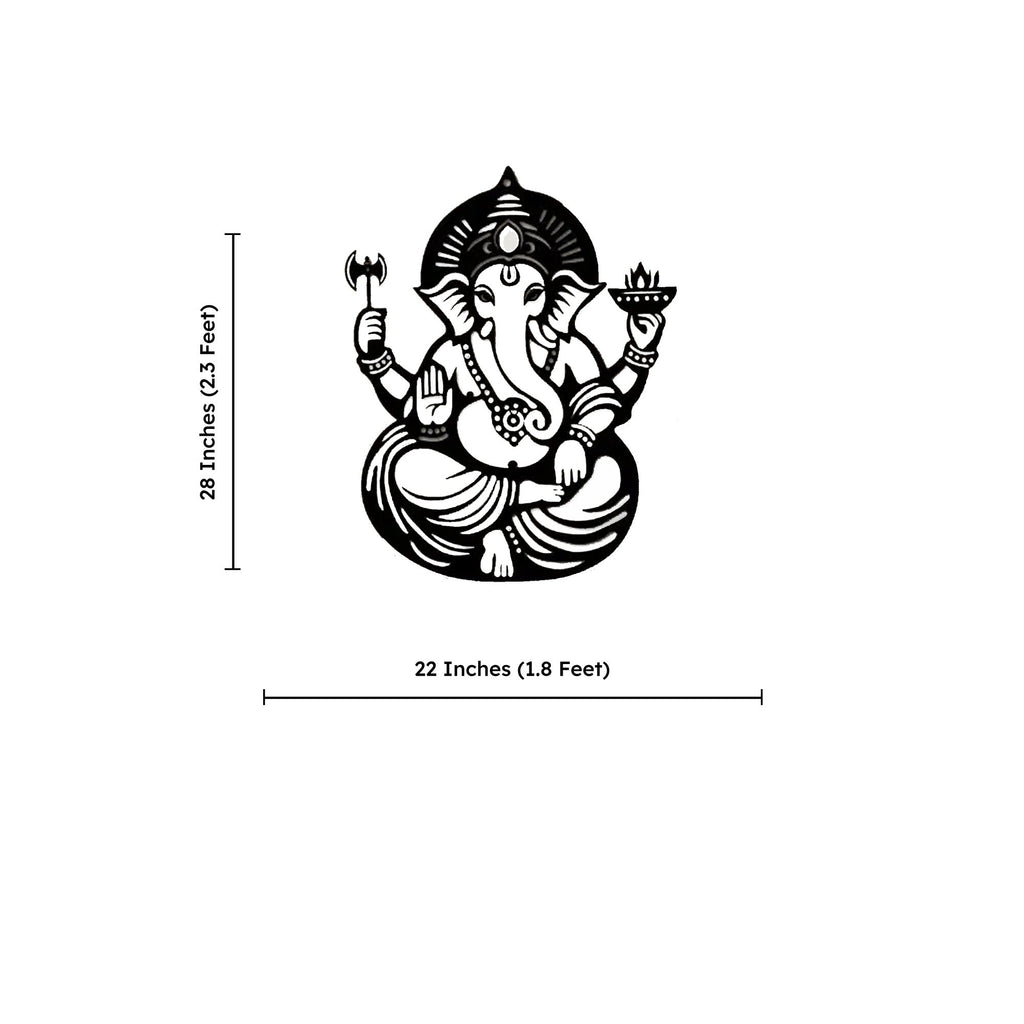 Shree Ganesha Blessings Metal Art Devotion Wall Decor