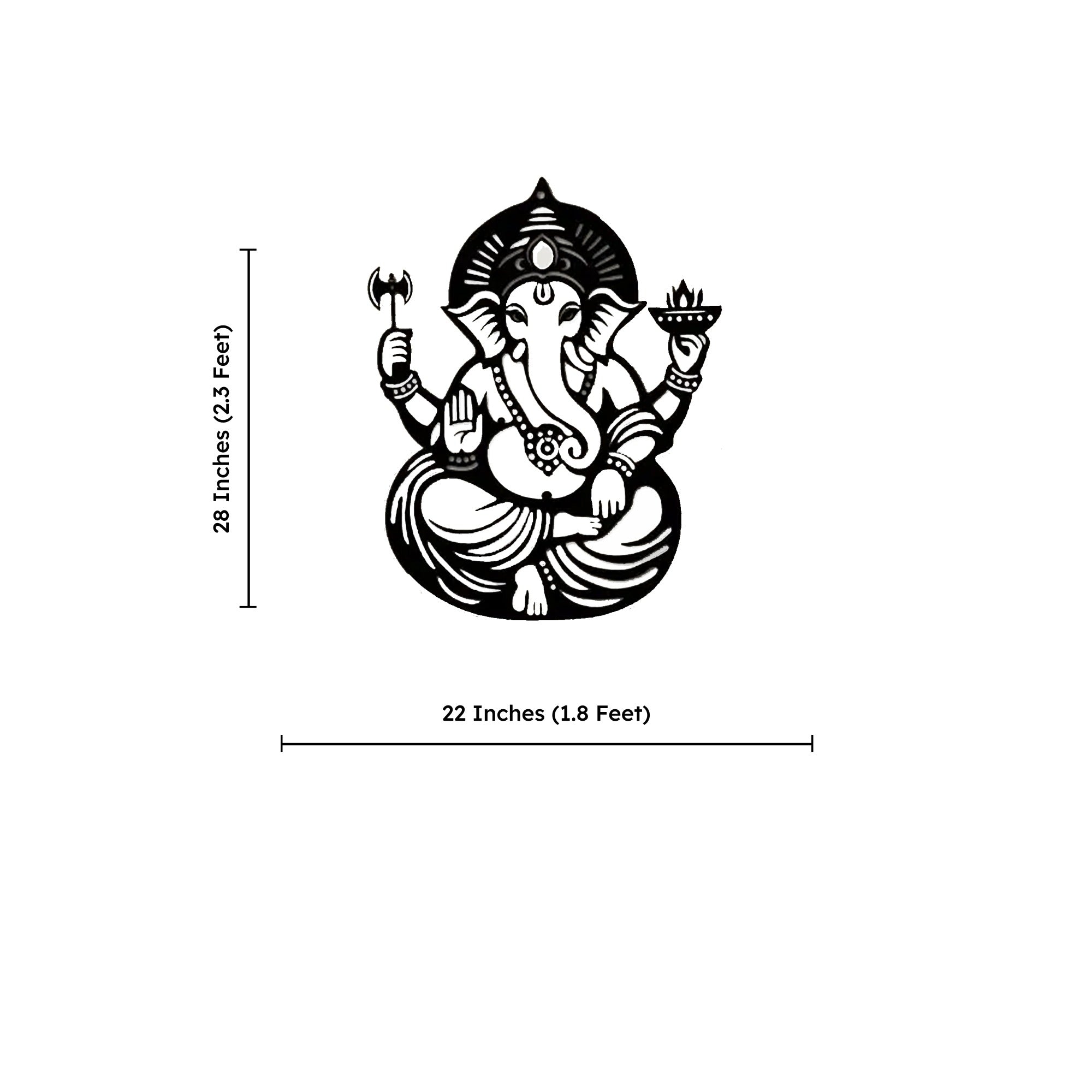 Shree Ganesha Blessings Metal Art Devotion Wall Decor