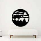 Silhouettes of Man & Horse Metal Art Wall Decor