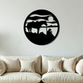 Silhouettes of Man & Horse Metal Art Wall Decor