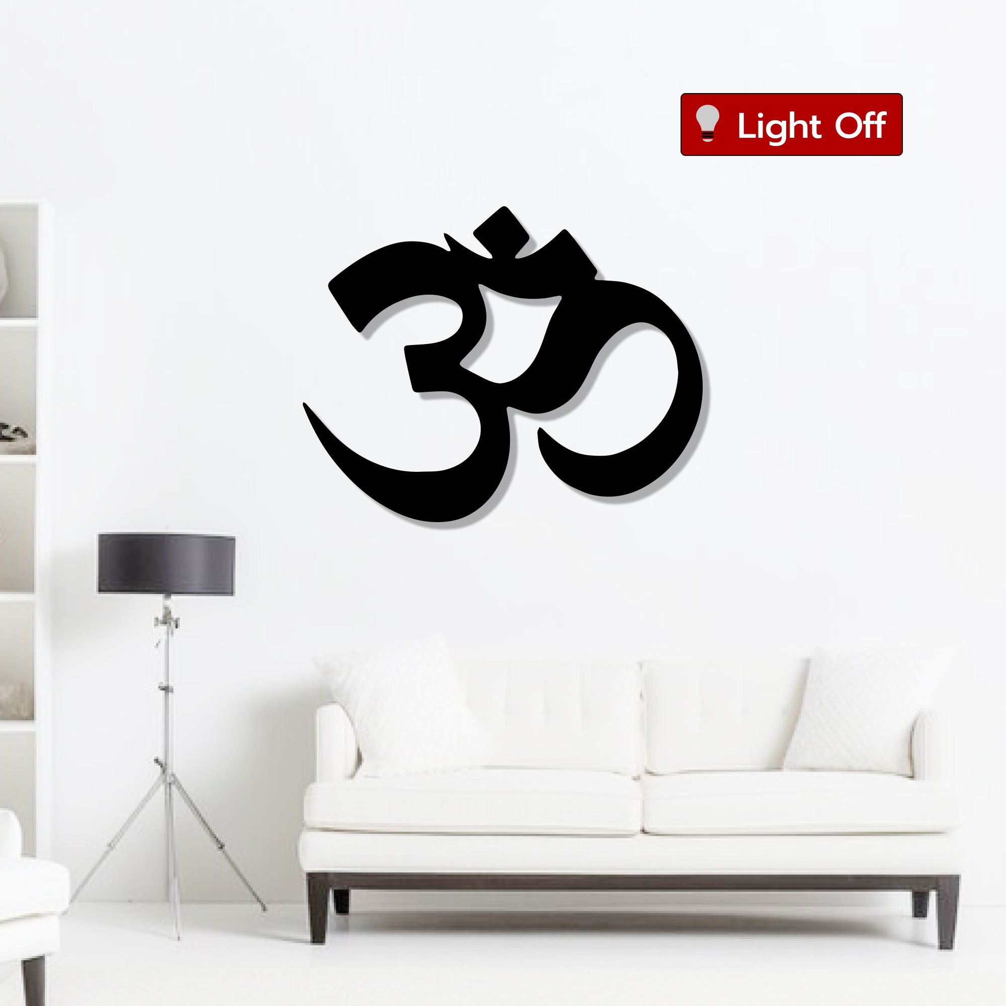 Spiritual Om Peaceful Symbol Metal Art Wall Decor