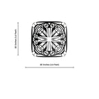 Symmetrical Mandala Fine Square Metal Art Wall Decor