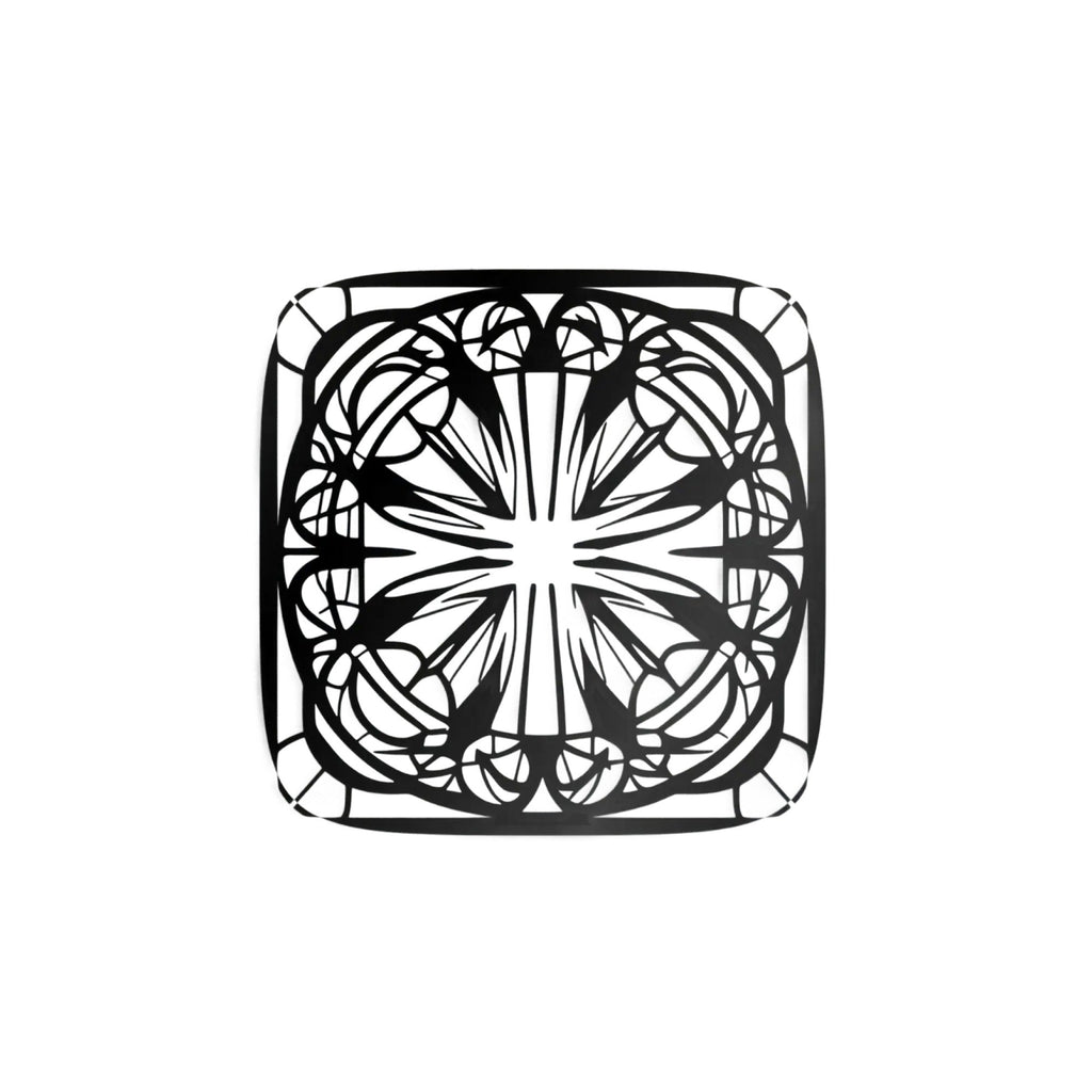 Symmetrical Mandala Fine Square Metal Art Wall Decor