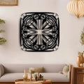 Symmetrical Mandala Fine Square Metal Art Wall Decor