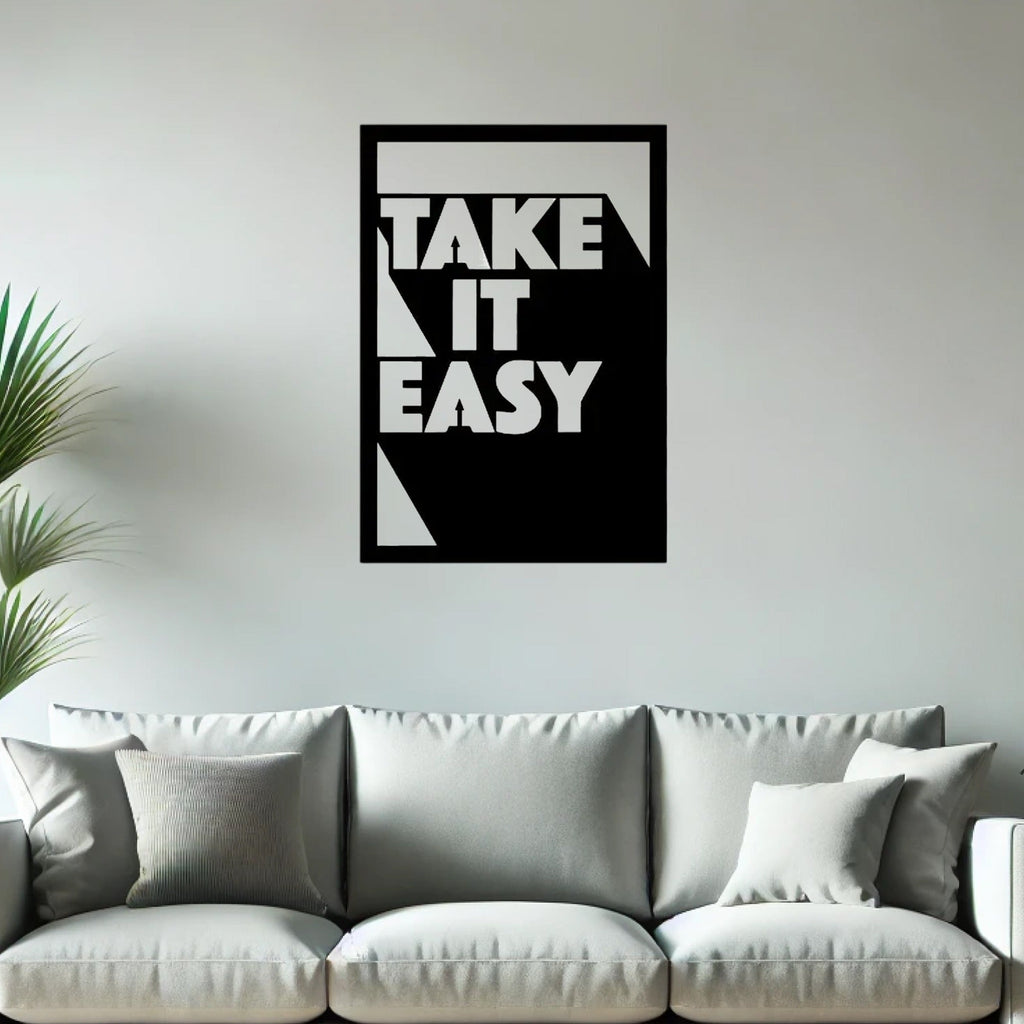 Take It Easy Frame Metal Art Wall Decor
