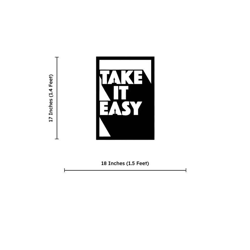 Take It Easy Frame Metal Art Wall Decor