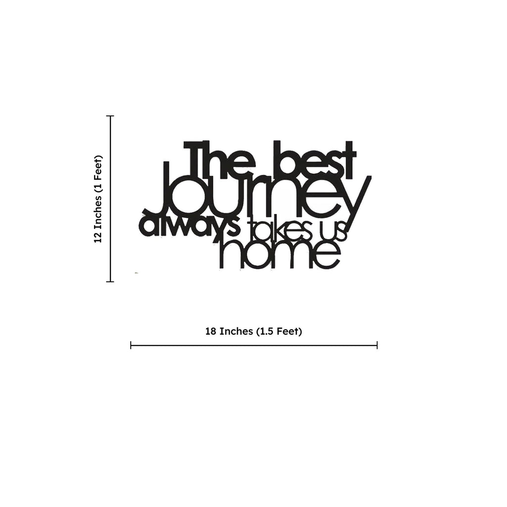 The Best Journey Text Design Metal Art Wall Decor