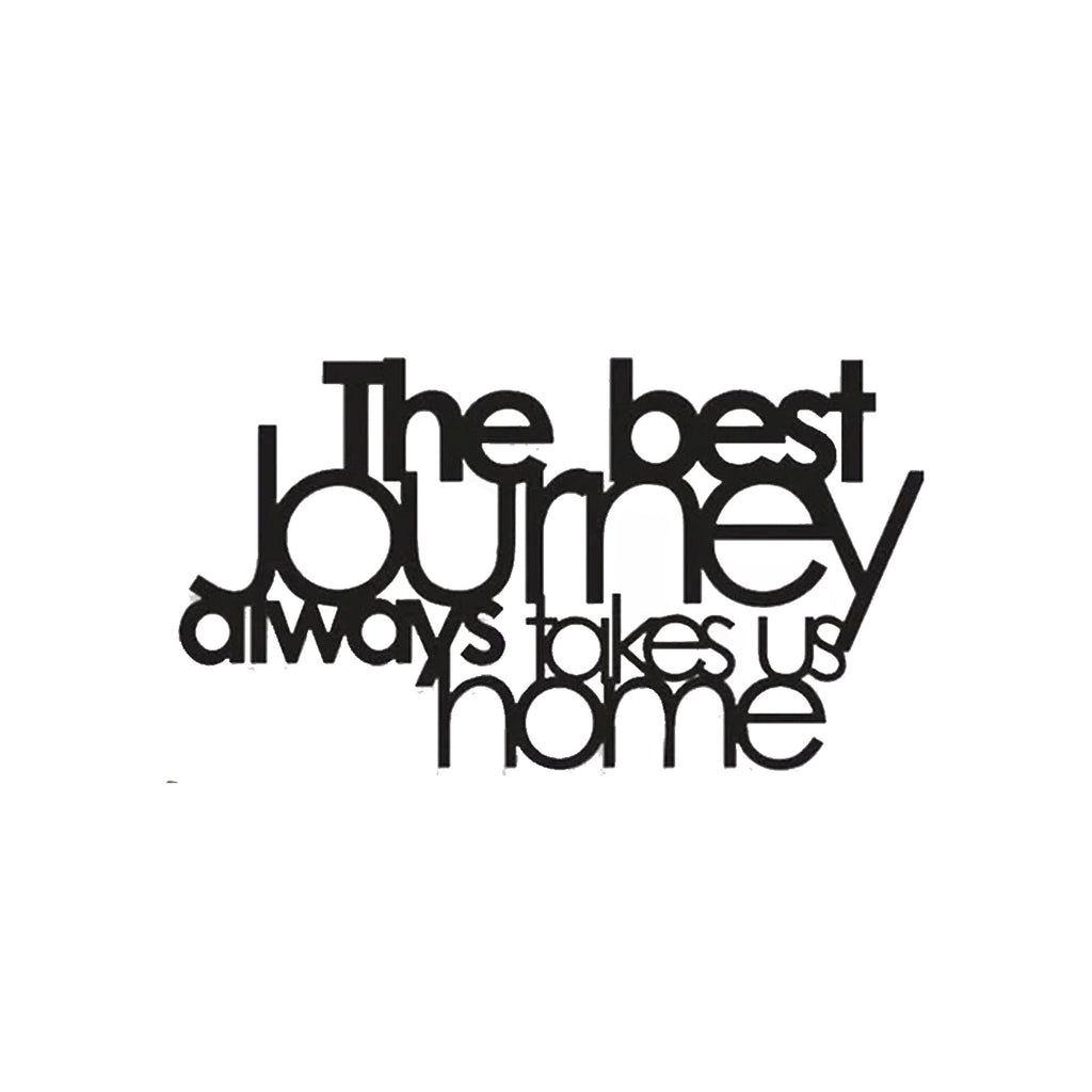 The Best Journey Text Design Metal Art Wall Decor