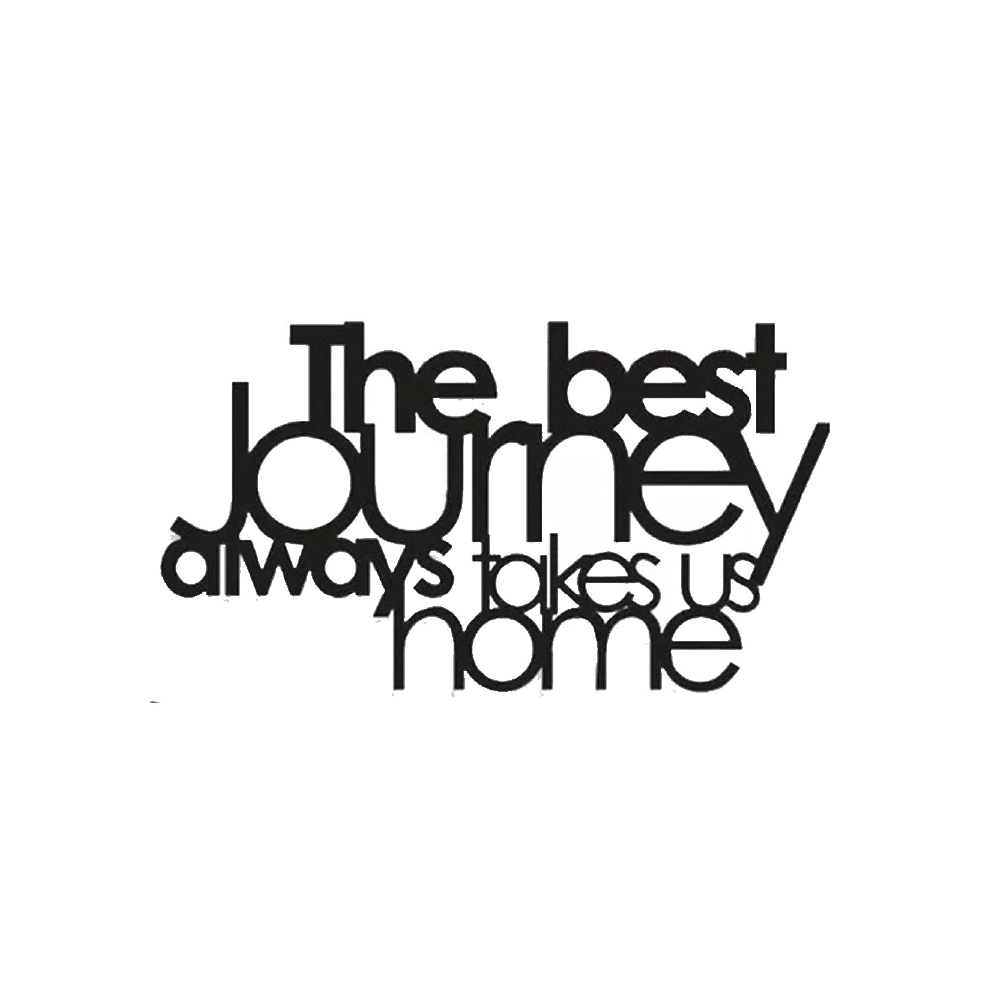 The Best Journey Text Design Metal Art Wall Decor