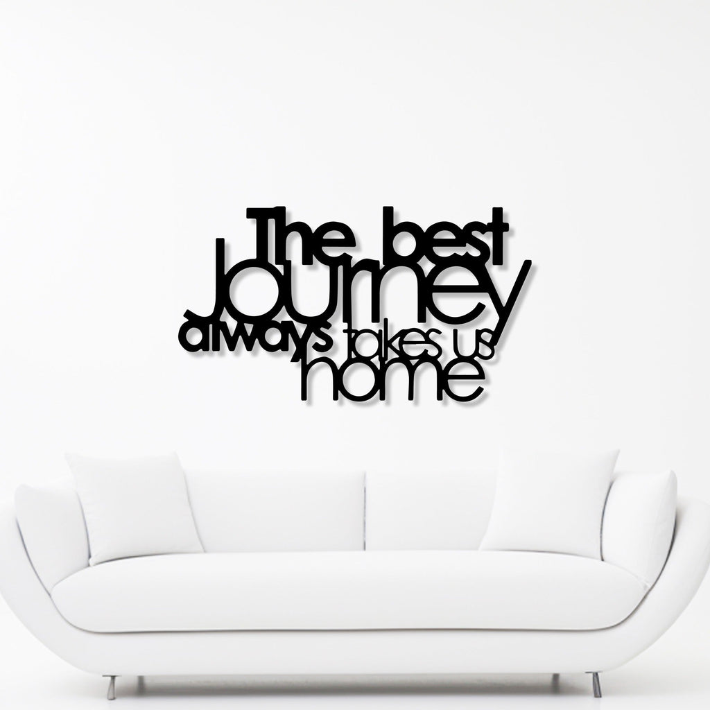 The Best Journey Text Design Metal Art Wall Decor
