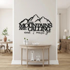 The Mountains are Calling Metal Art Wall Decor