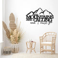 The Mountains are Calling Metal Art Wall Decor