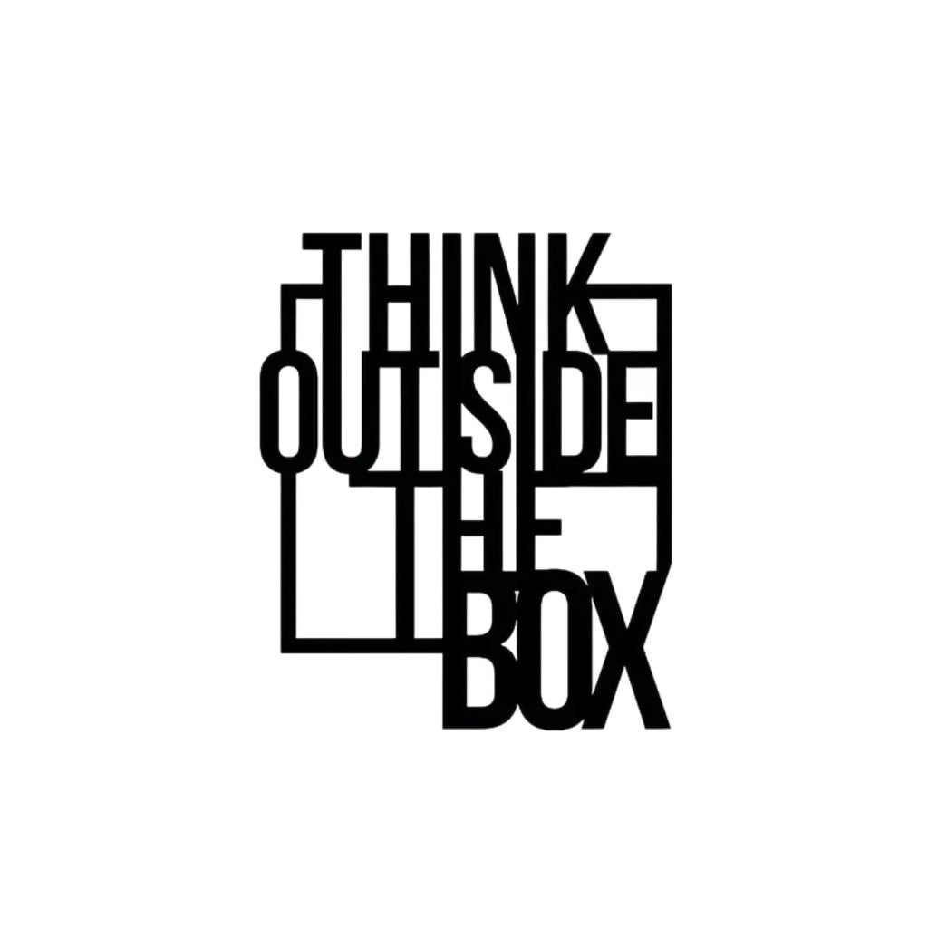 Think Outside The Box Metal Art Wall Decor
