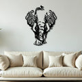 Tree Branch Elephant Design Metal Art Wall Decor
