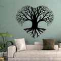 Tree of Life Heart Shape Design Metal Wall Art Decor