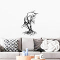 Tree Roots Design Horse Metal Art Wall Decor